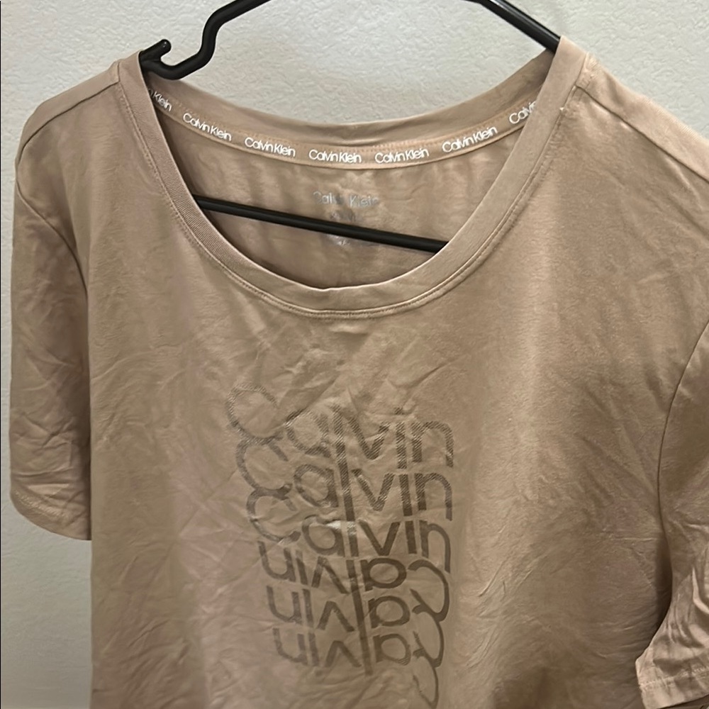 Calvin Klein Beige Logo Tee